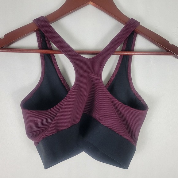 Heroine Sport Womens Sports Bra Size Small Plum Racerback Wireless Activewear - Picture 2 of 11